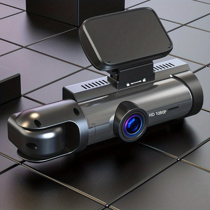 1080P Wi‑Fi Dual Dash Cam — Front & Interior, Night Vision, Loop Recording