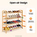 4-Tier Bamboo Shoe Rack – Free‑standing, Stackable Organiser for Hallway & Closet