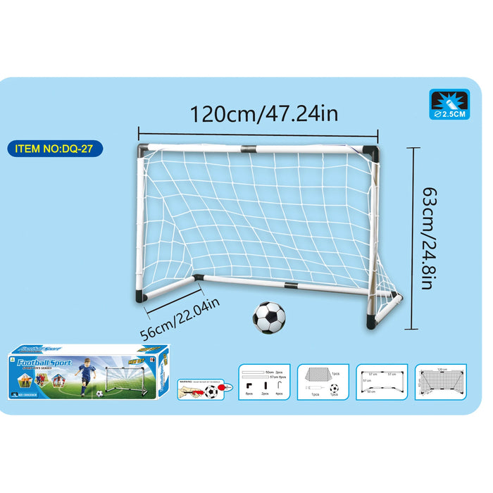 Portable Children's Football Goal with Ball — Indoor & Outdoor, 47.24in, Age 3–6