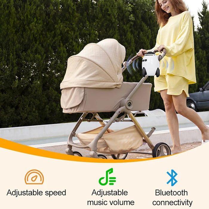 Portable Stroller Rocker — Vibrating Soother with White Noise & Bluetooth Speaker