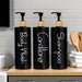 3-Pack Refillable Hand Pump Soap Dispensers – 500ml, Bamboo & Plastic