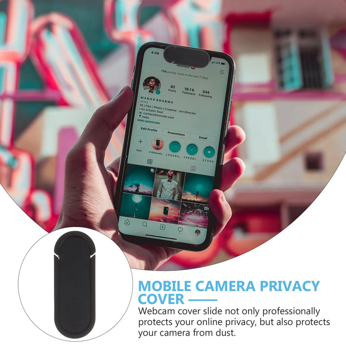 Webcam Cover Slider — Slim Laptop Camera Privacy Blocker (Black or White)