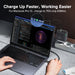 QOOVI 65W GaN 3‑Port Charger – USB‑C PD & Quick Charge 4.0, 2x USB‑C + USB‑A