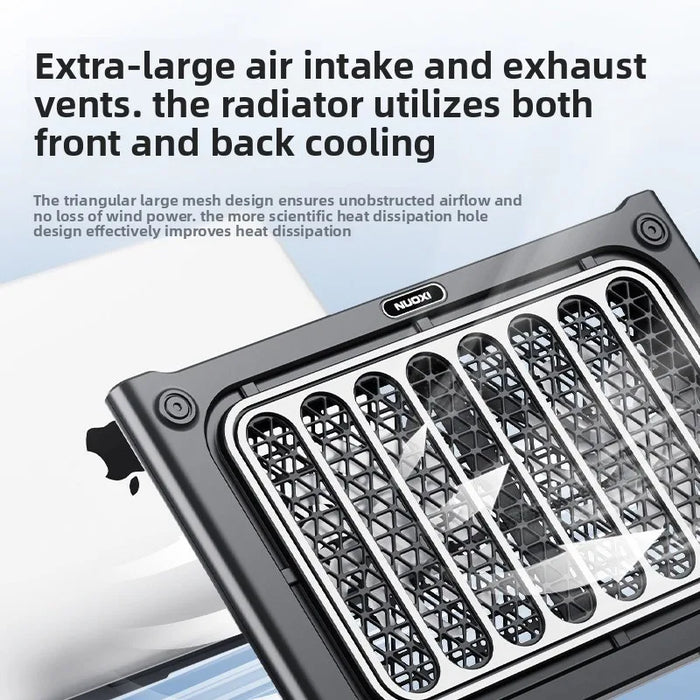 Laptop Cooling Pad — Dual Turbo Fans, Multi-Speed, 12–17.3-inch, Two USB Ports
