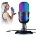 USB Condenser Microphone with RGB — 192kHz/24bit Cardioid Mic for Streaming & Recording