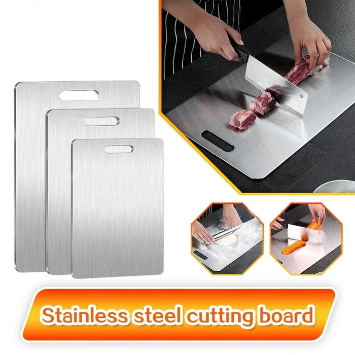 Stainless Steel Double-Sided Chopping & Dough Kneading Board
