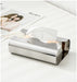 Stainless Steel Tissue Box — Irregular Pull-Paper Dispenser (Silver)