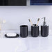 6-Piece Plastic Bathroom Accessory Set — Toothbrush Holder, Dispenser, Soap Dish & More