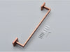 Rose Gold Bathroom Hardware Set — Stainless Steel Towel Rail, Toilet Paper Holder & Hook