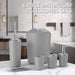 6-Piece Plastic Bathroom Accessory Set — Toothbrush Holder, Dispenser, Soap Dish & More