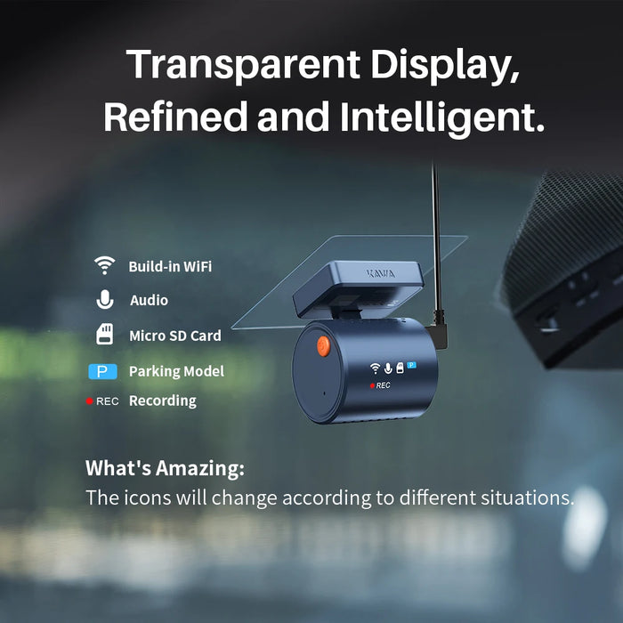 MINI 3 Pro 2K Dash Cam — Tiny Wi‑Fi Dashcam with Voice Control & Parking Mode