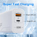 65W GaN Dual-Port USB Charger — USB-C & USB-A, EU/US Plug Options