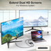 USB‑C to Dual 4K HDMI Adapter — Dual HD Display for Thunderbolt 3/4 & DP Alt Mode Laptops