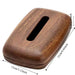 Nut‑brown Solid Wood Tissue Box Cover — Simple, Large Capacity Tissue Holder