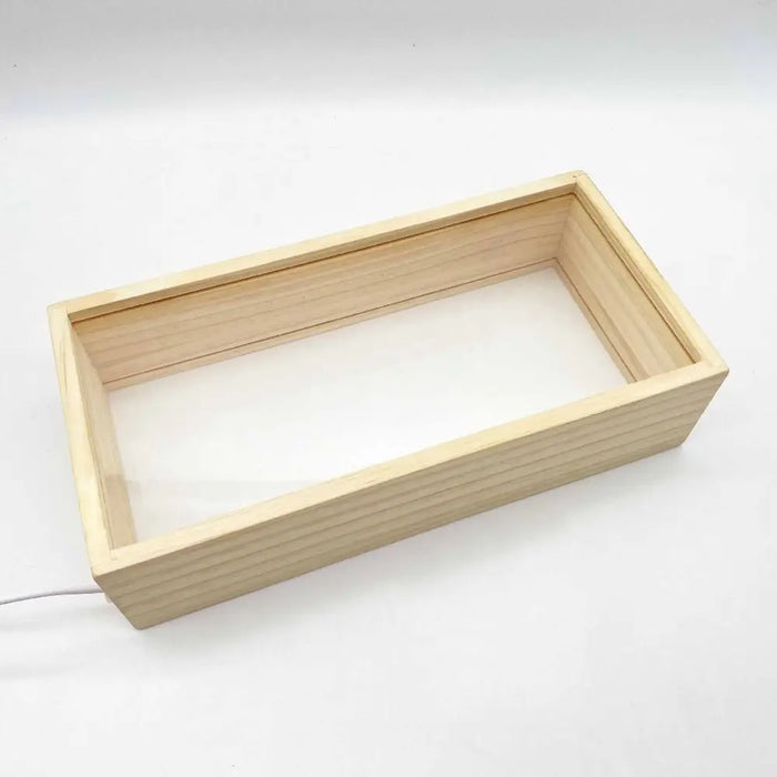 DIY Shadow Box Frame with USB Nightlight – Wood, Acrylic & Resin Display Case, 26×13×6cm