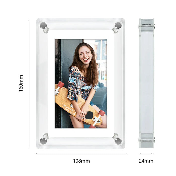 5-inch Acrylic Digital Photo Frame — 1200mAh Battery, 4GB, IPS Vertical Display