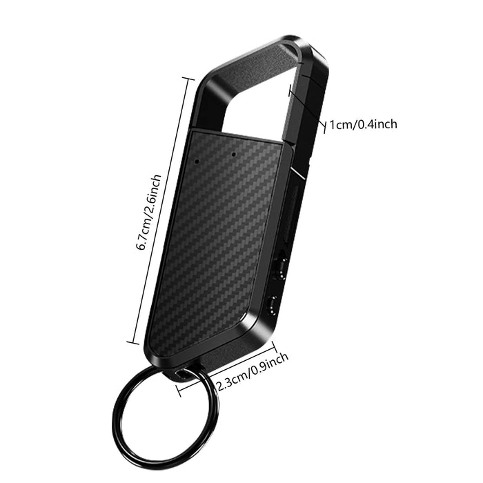 Mini Keyring Voice Recorder — Voice‑Activated, TF Card Up to 128GB