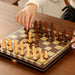 Retro 3-in-1 Wooden Chess Set — Foldable Chessboard with Checkers & Backgammon