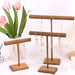 Wooden Jewellery T-Bar Bracelet Display Stand - Desktop Rack for Bracelets & Watches (S/M/L/3pcs)