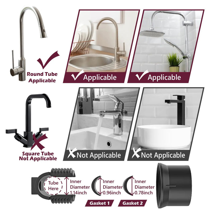 Kitchen Sink Faucet Organiser — Rustproof Adjustable Sponge & Brush Holder