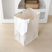 Large Dual-Handle Laundry Hamper — Tall Freestanding Waterproof Cotton Basket (Khaki)
