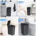 12L Touchless Sensor Bin — Slim Motion-Activated Lid for Bathroom, Kitchen & Office