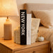 Travertine Marble Bookend — Natural Stone Desk & Bookshelf Accent (1 Piece)