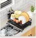 Extendable Over‑Sink Dish Drying Rack – Carbon Steel, Large Capacity