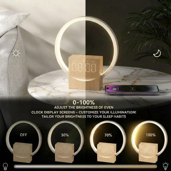 Sunrise Wake-Up Light Alarm Clock with Bluetooth Speaker and White Noise (White)