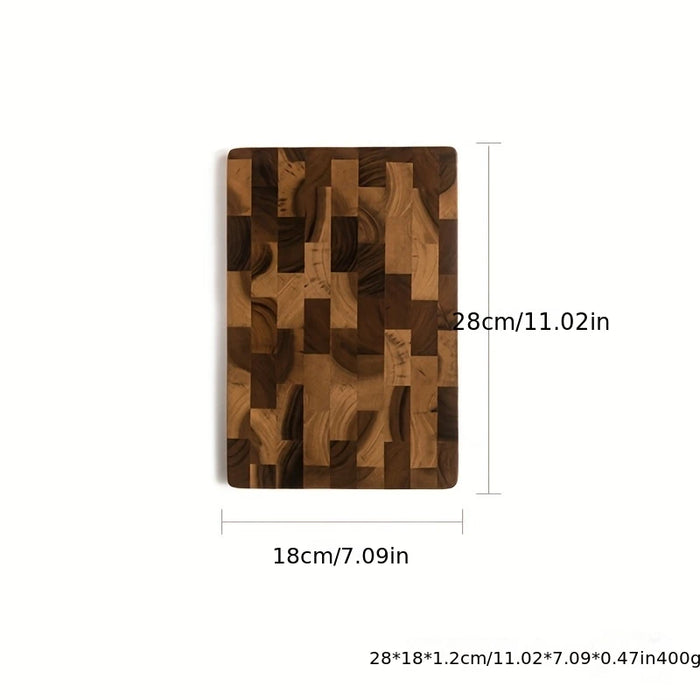 Large Wooden Chopping Board – Camellia Wood, Heavy‑Duty Grain (28 x 18 cm)