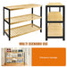 3-Tier Natural Bamboo Shoe Rack — 70 x 25 x 55 cm Space-Saving Wooden Storage