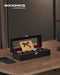 Watch Box for 6 Watches with Glass Lid and Removable Pillows