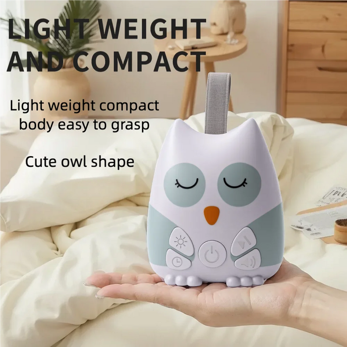 Portable Owl White Noise Machine – 30 Natural Sounds, Rechargeable Baby Sleep Aid