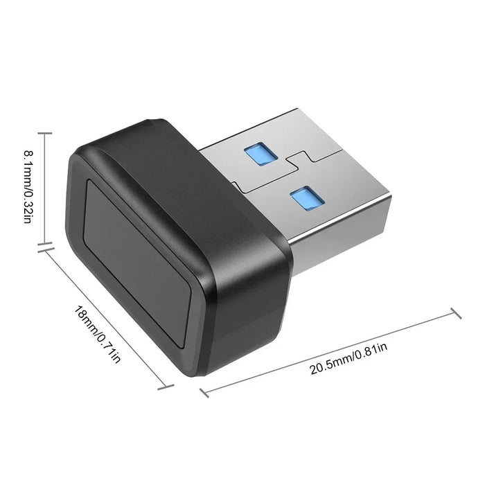 USB Fingerprint Key — Biometric Security Dongle for Windows Hello (USB)