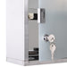 Lockable Wall‑Mounted Medicine Cabinet with Safety Glass Door, Silver, 48cm