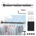 Retractable Wall-Mounted Folding Clothes Hanger — Aluminium, Indoor & Outdoor