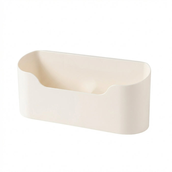 Adhesive Wall-Mounted Storage Rack – Single-Tier Kitchen & Bathroom Organiser (1pc/2pc)