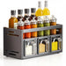No-drill Wall-mounted Metal Spice Rack — Rust-resistant Kitchen Organizer