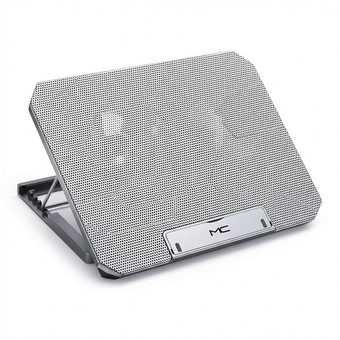 Q100 Laptop Cooling Pad — Twin Fans, LED Screen & Dual USB Ports