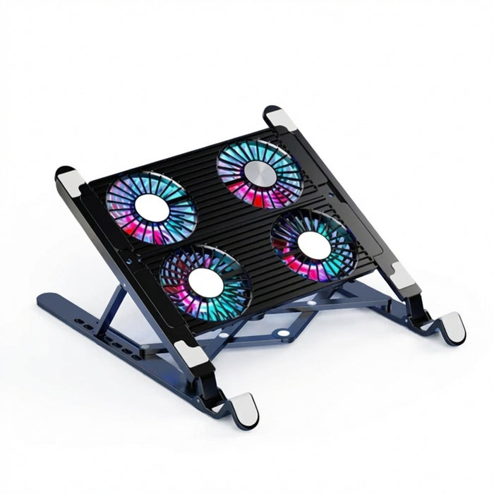 Foldable Laptop Cooling Stand with 4 Fans — Fits 13–17.3-inch Notebooks