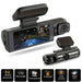 1080p Dual‑Lens Dash Cam with Wi‑Fi — Front & Cabin, Night Vision, Loop Recording