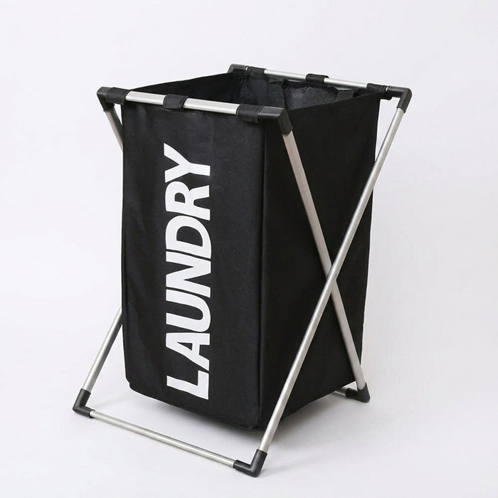 Foldable Laundry Basket with Aluminium Frame & 600D Oxford Fabric — 3‑Grid Large Capacity