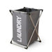 Foldable Laundry Basket with Aluminium Frame & 600D Oxford Fabric — 3‑Grid Large Capacity