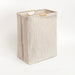 Large Dual-Handle Laundry Hamper — Tall Freestanding Waterproof Cotton Basket (Khaki)