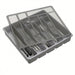 Covered Cutlery Organiser — 6-Compartment Silverware Tray with Washable Lid (PP)