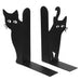 Cat-Shaped Iron Bookends — Decorative Book Stopper for Home & Office (Styles A–D)