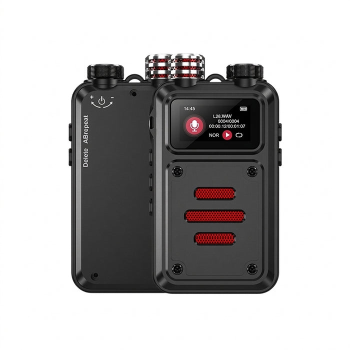 Mini Professional Digital Voice Recorder — 32GB–128GB, DSP Noise Reduction, VAD, MP3/WAV