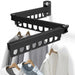 Wall-mounted 45-inch Retractable Clothes Drying Rack - Foldable Space Saver