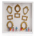 DIY Mini Museum Silhouette Box – Creative Memory Display Kit with Miniature Statues & Gold Frames