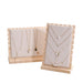 Large Wood Jewellery Display Stand — Necklace & Bracelet Rack with Faux Suede Interior